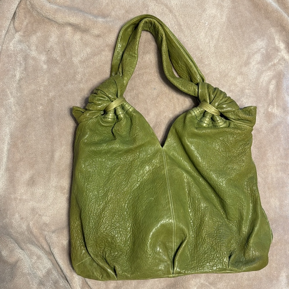 Anthropologie Green Hobo Bag